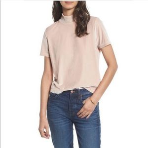 Madewell xs Velvet shirt pink